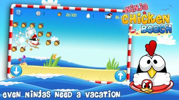 Ninja Chicken Beach plakat