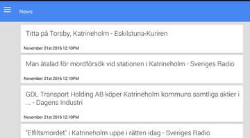 Nachrichten aus Katrineholm capture d'écran 1