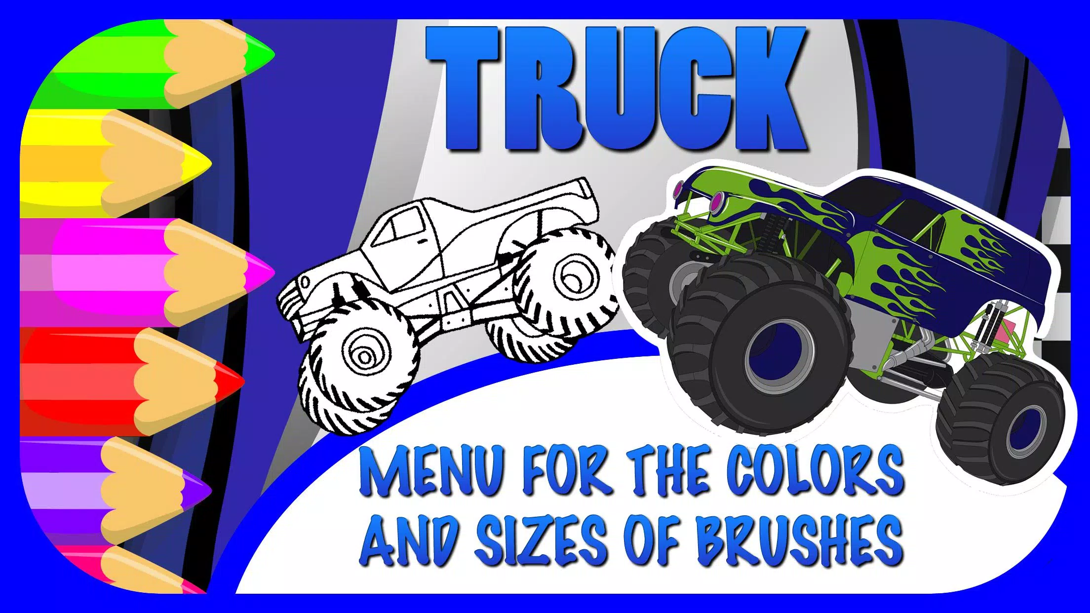 Desenho de Grave Digger Monster Truck para colorir