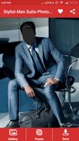 Stylish Suit Men Photo Montage Affiche