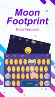 2 Schermata Moon Footprint Theme&Emoji Keyboard