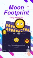 Moon Footprint Theme&Emoji Keyboard screenshot 3