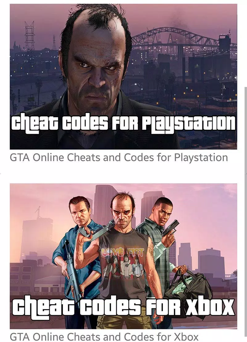 Download do APK de Cheat Codes for GTA 5 para Android