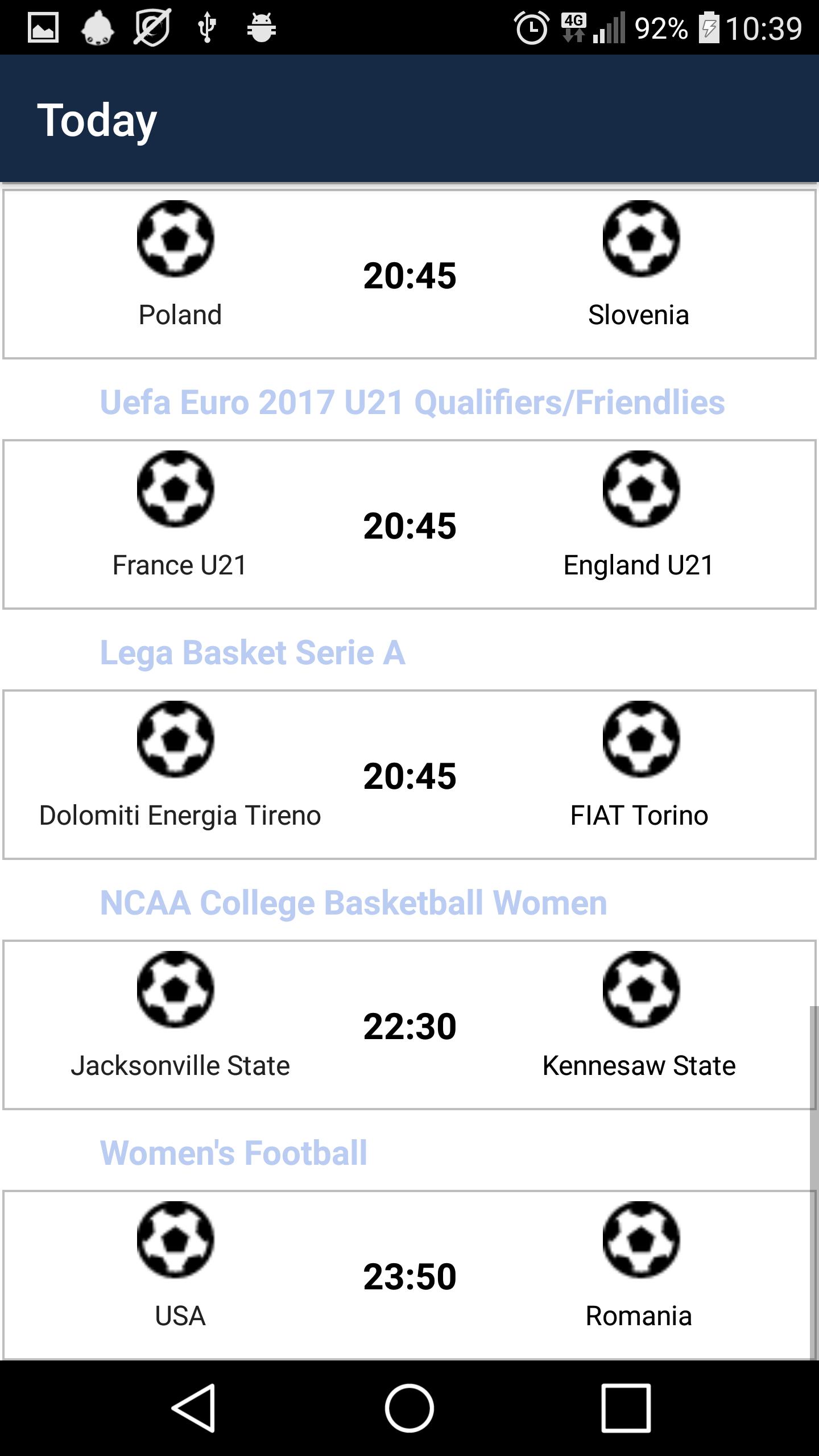 LiveOnSat Football Schedules for Android - APK Download