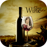 Wine Glass Photo Frame ícone