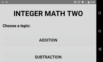 Integer Math Two Affiche