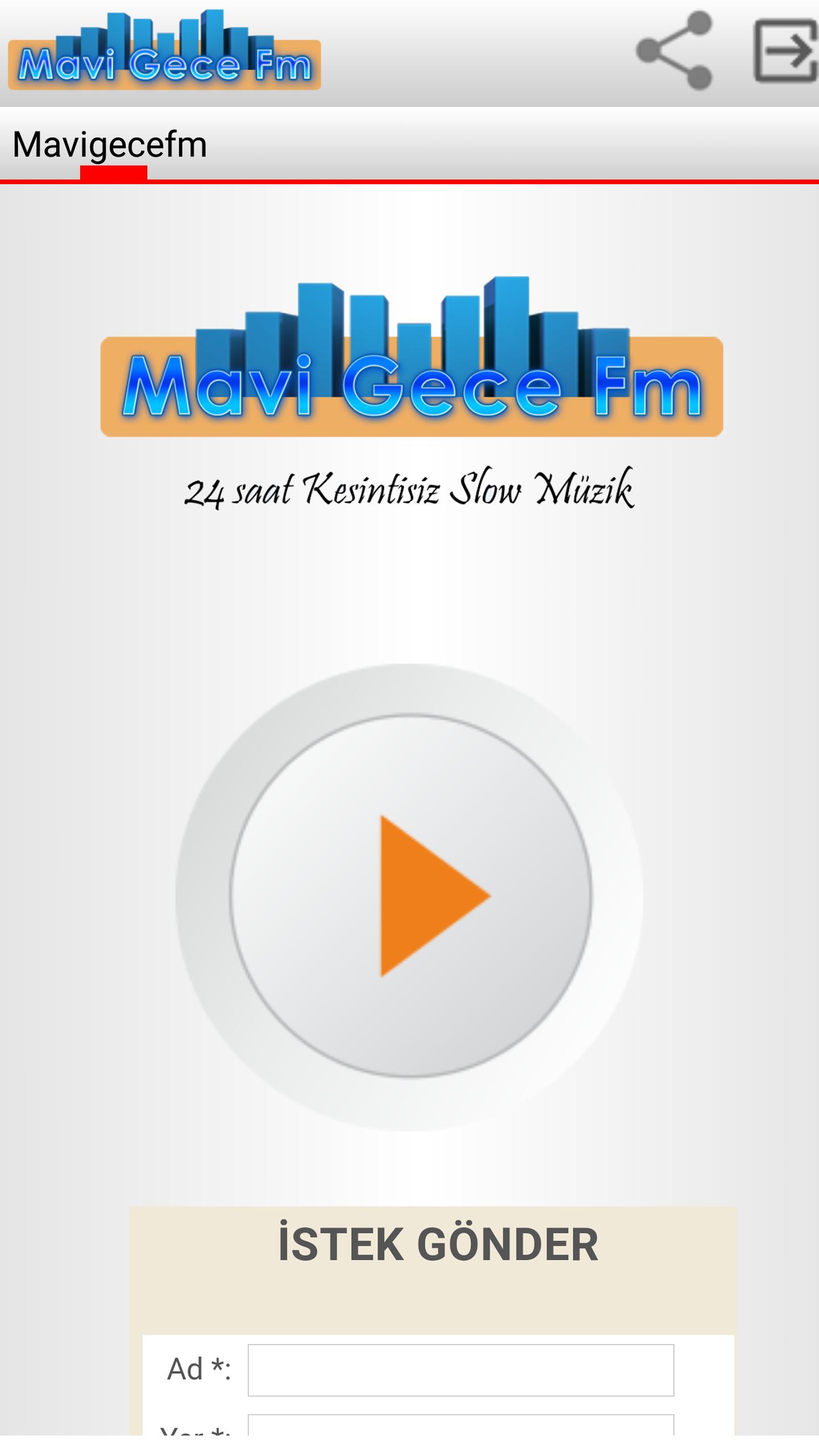 MaviGeceFm - Slow Radyo Dinle - Slow Türk Radyosu APK für Android  herunterladen