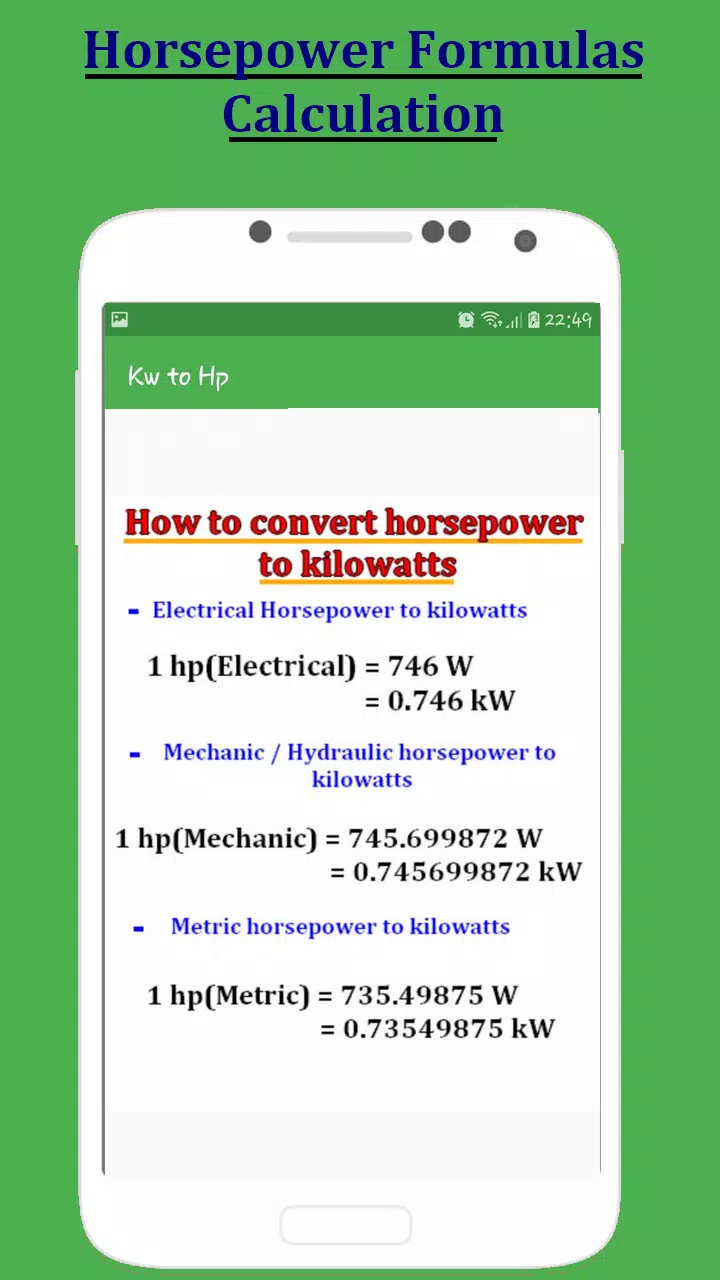 Kw to HP Convert Calculator APK for Android Download