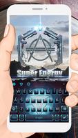 future energy neon keyboard light machine poster