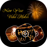 NewYear 2018 Music Video Maker With Photos icône