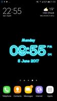 Neon Clock Digital Live Screen Widget LED Pro screenshot 1