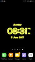 Neon Clock Digital Live Screen Widget LED Pro capture d'écran 2