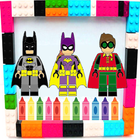 Coloring book for BAT-LEGO ikona