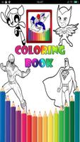 Super Heroes Coloring Book Affiche
