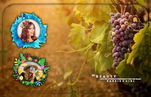 Grapes Photo Frame Affiche