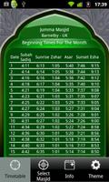 Masjid Timetable poster