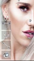 Women photo editor : eyebrow, piercing , hairstyle-poster