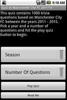 Quiz about Manchester City FC Cartaz