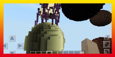 Skyblock Planet MCPE map Affiche