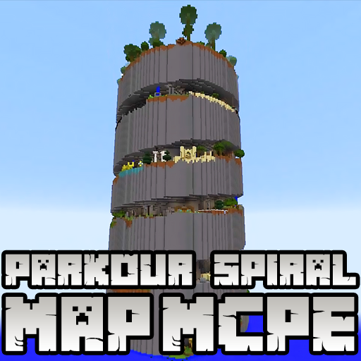 Map Parkour Spiral for Minecraft PE