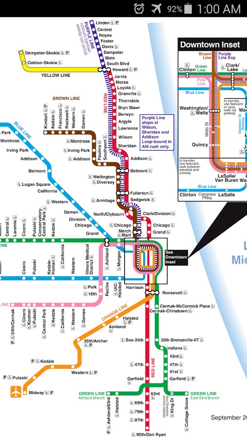 Метро чикаго схема