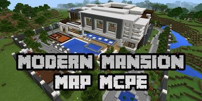 New Modern Mansion Map for Minecraft PE Poster