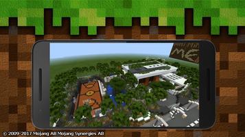 Modern Village map for MCPE Affiche