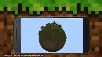 Planet Earth map for Minecraft poster
