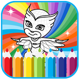 How to color Pj with mask ( painting games Pj )