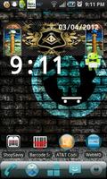 Masonic Pillars Clock Widget Poster