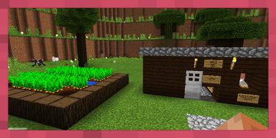 New Village Adventure. Map for MCPE Affiche
