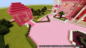 The Pink House Map for Minecraft captura de pantalla 3