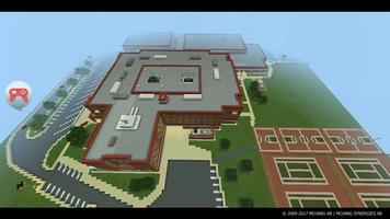 School Minecraft map Affiche