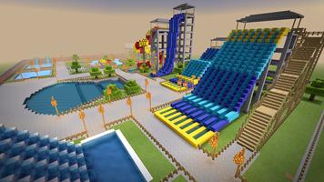 Water park maps for Minecraft PE Plakat