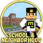 School and Neighborhood – map Minecraft (MCPE) icon