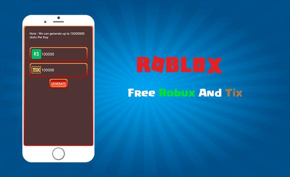 Hack For Roblox Unlimited Robux And Tix Prank Dlya Android - hack for roblox unlimited robux and tix prank poster