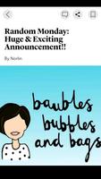 Baubles, Bubbles & Bags App-poster