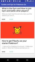 Poster Guides and tips for Pokemon Go