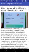 برنامه‌نما Guides and tips for Pokemon Go عکس از صفحه
