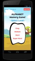 Kids memory game: Alphabet poster