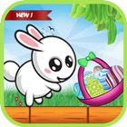 Easter bunny collecting sweets icon