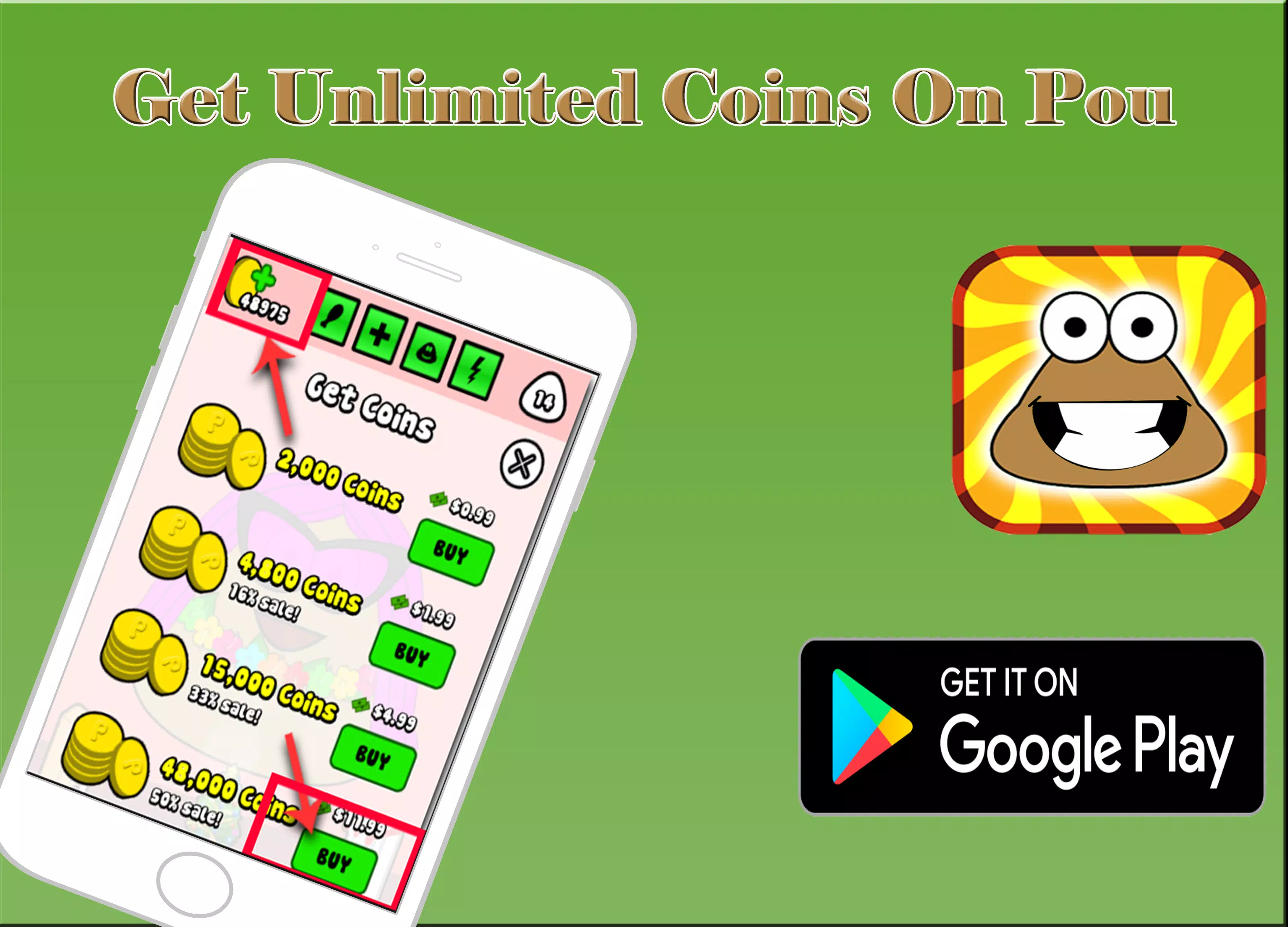 Coins On Pou Hack 2017 - Unlimited Gems ! - Prank APK for Android