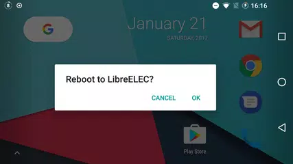 Reboot to LibreELEC APK download