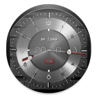 Metallic clock widget أيقونة