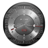 Metallic clock widget ไอคอน