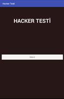 Hacker Testi Plakat
