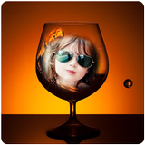 Icona Wine Glass Photo Frame