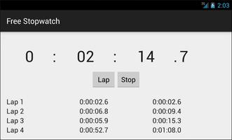 Free Stopwatch imagem de tela 2