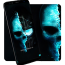 Robotic skull warrior theme APK