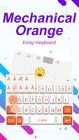 Mechanical Orange Theme&Emoji Keyboard capture d'écran 1